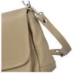 Stylová dámská kožená crossbody kabelka Keolla, béžová