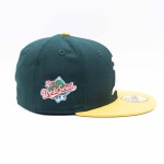 New Era Pánská kšiltovka Oakland Athletics MLB 1989 World Series Cooperstown 59FIFTY Fitted - Zelená a žlutá Velikost: 7 5/8