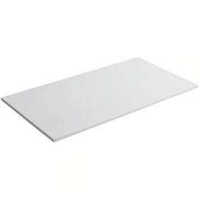CERANO Koupelnová deska z litého mramoru Elanys - bílá matná - 80x1,2x46 cm