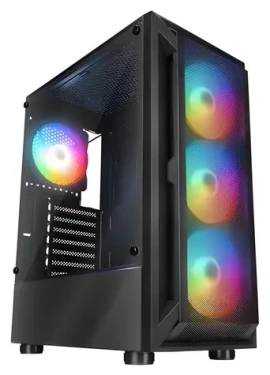 Rampage SHIVA černá / PC skříň / Prosklená bočnice / 4x 120mm RGB ventilátor (SHIVA)