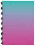 Twin wire blok A4 PP OMBRE růžová