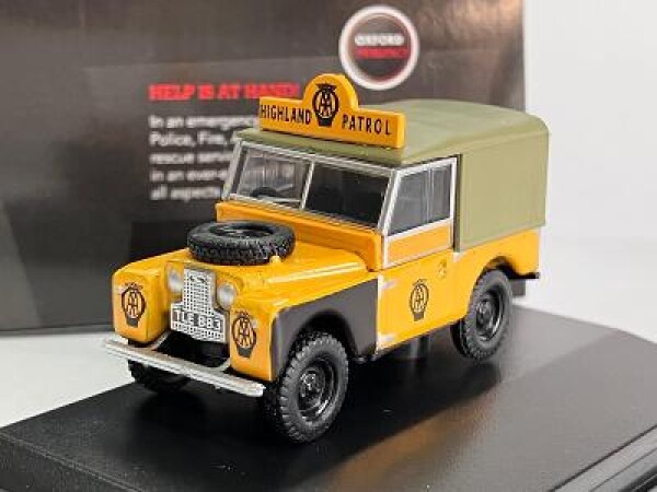 Land Rover Series I 88 Canvas AA Highland Patrol 1/76 Oxford (V14-o5)