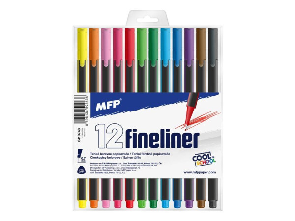 Trojhranný popisovač Fineliner set 12ks
