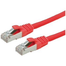 Value 21.99.1271 RJ45 síťové kabely, propojovací kabely CAT 6 S/FTP 7.00 m červená (jasná) dvoužilový stíněný, bez halogenů, samozhášecí 1 ks