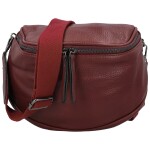 Stylová dámská koženková kabelko-ledvinka Ergitta Newa, vínová