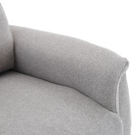 Relaxační křeslo, manuální ovládání, světle šedá látka