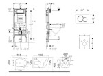 GEBERIT - Duofix Set předstěnové instalace, kompaktního klozetu Gaia sedátka softclose, tlačítko Sigma01, černá SANI11CA5117