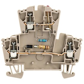 Weidmüller 8013140000 dvojitá průchodková svorka 5.10 mm šroubovací béžová 25 ks