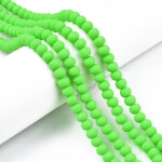 Korálky z polymeru - 7 mm x 5,5 mm - zelené - 10ks