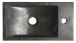 SAPHO - BLOK kamenné umývátko 40x22cm, baterie vpravo, antracit 2401-28