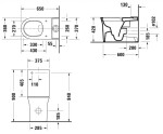 DURAVIT - White Tulip WC kombi mísa, Vario odpad, Rimless, HygieneGlaze, bílá 2197092000