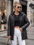 Dámská prošívaná bunda s odnímatelnou kapucí, černá, FashionStreet TY5795 M