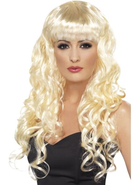 Blond dlouhá kudrnatá paruka Siren