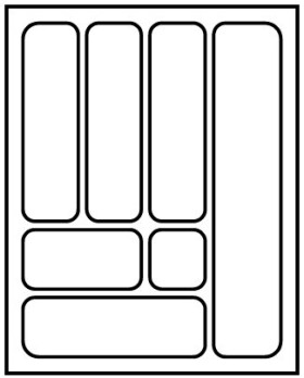Poli příborník do zásuvky 450 Comfort barva: bílá