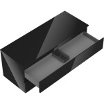 MEXEN/S - Orio koupelnová skříňka pod umyvadlo 120 cm s deskou, 2 zásuvky, černá lesk 91A10-12047-2-BFFC70