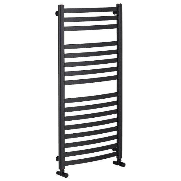 CERANO Koupelnový radiátor Paolo - boční připojení - 604W - černá matná - 1090x550 mm