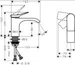 HANSGROHE - Vivenis Umyvadlová baterie, EcoSmart, CoolStart, kartáčovaný černý chrom 75015340