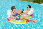 Bestway Dvojitý nafukovací kruh Bestway 186 x 116 cm duhový
