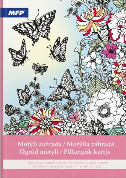 Omalovánky antistresové Motýlí zahrada 210x290mm/32s