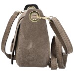 Stylová dámská kožená crossbody kabelka Chiara Weia, taupe