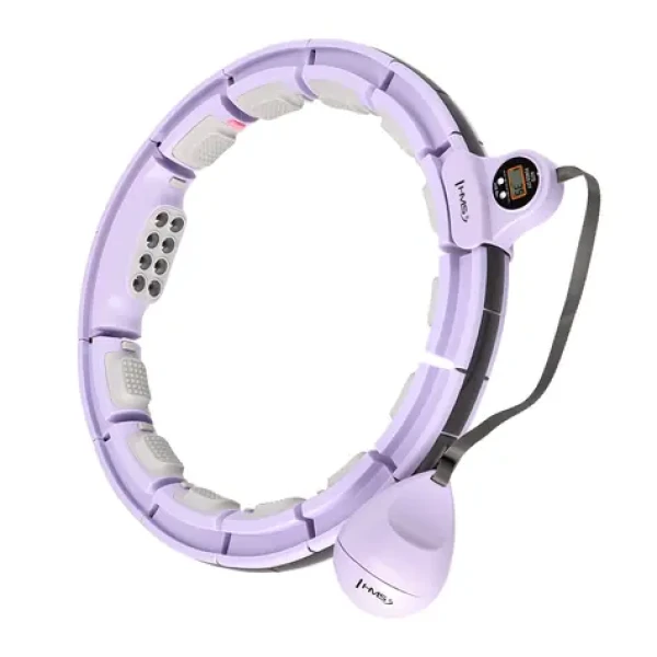 HMS HHM13 Masážní hula hoop se závažím. magnety a počítadlem fialová (5907695552621)