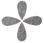 Timber Tones Felt Tones Teardrop Grey Wool Felt 4-Pack