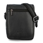 Luxusní pánská kožená crossbody Diviley Laheem, černá