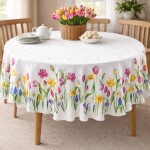 DumDekorace Dekorativní ubrus s jarními květinami Šířka: 140 cm | Délka: 200 cm