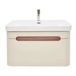 Koupelnová skříňka s umyvadlem a baterií SAT Fusion 77,5x43x45 cm pískově béžová mat SATFUSION80BEUBA SATFUSION80BEUBA