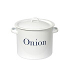 Garden Trading Smaltovaná nádoba na cibuli Onion, bílá barva, smalt