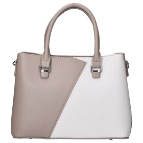 Moderní dámská koženková kabelka do ruky Lynette, tmavě béžová