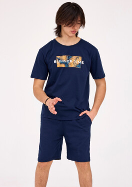 Chlapecké pyžamo Cornette F&Y Boy 500/45 Summer Time kr/r 164/188 tmavě modrá