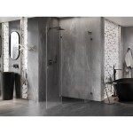 MEXEN/S - Lunar L sprchový kout pětiboký křídlový levá 100 x 80, transparent, grafit metal 831L-100L-080P-95-00-L