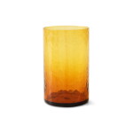 HK living Sklenice Tube Amber 400 ml, oranžová barva, sklo