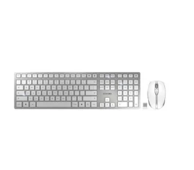 Cherry DW 9100 SLIM bílo-stříbrná / Set klávesnice a myši / Bluetooth 4.0 a 2,4 GHz / EU layout / USB-C nabíjení (JD-9100EU-1)