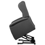 Polohovací křeslo, elektrické kabelové ovládání, šedá, látka, TV-1192 GREY2