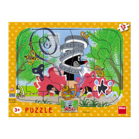 Puzzle deskové Krtek opravář 12 dílků - Dino