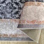 DumDekorace Moderní vintage koberec béžovošedý s orientálním vzorem Šířka: 120 cm | Délka: 180 cm