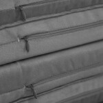 PLUSH NEST PLUSH NEST Plyšová hrací podložka ve tvaru květu Samet 120 × 120 × 5 cm šedá