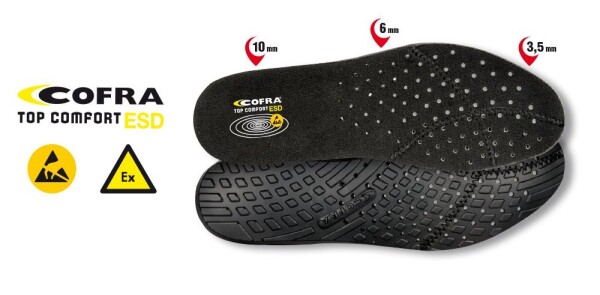 Stélka Cofra TOP COMFORT ESD velikost 41, pracovní vložky