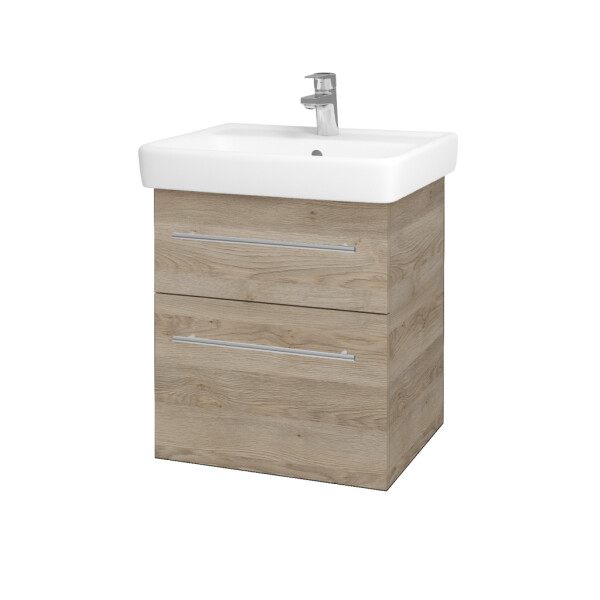 Dřevojas - Umyvadlová skříňka Q MAX SZZ2 55 - D17 Colorado / Úchytka T02 / D17 Colorado 197995B