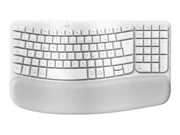 Logitech Wave Keys offwhite / Klávesnice / Ergonomická / DE layout / 2.4 GHz + Bluetooth (920-012284)