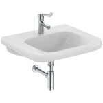 IDEAL STANDARD - Contour 21+ Umyvadlo bezbariérové 65x56 cm, bez přepadu, otvor pro baterii, SmartGuard+, bílá E3621HY