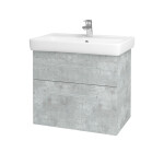 Dřevojas - Umyvadlová skříňka Q MAX SZZ2 70 - D01 Beton / Úchytka T02 / D01 Beton 67536B