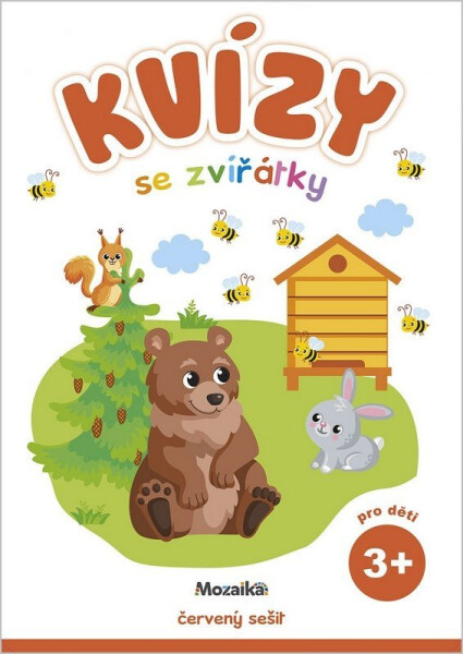 Kvízy se zvířátky 3+ červený sešit