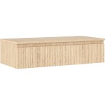 MEXEN/S - Rivel koupelnová skříňka pod umyvadlo 100 cm s deskou, 1 šuplík, reliéf , dub 91A20-10023-1-BFC81