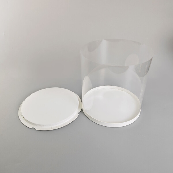 Cake star dortový box bílý kulatý 26x31cm - bez stuhy