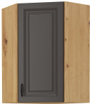 Horní rohová skříňka Stilo 60x60 GN-90 1F (45°) Barva korpusu: Dub artisan, Barva dvířek: Dust Grey