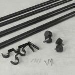 Černá roztažitelná dvojitá garnýž 168-305 cm Umbra CAPPA