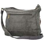 Trendy dámská koženková crossbody kabelka Estina, tmavě šedá